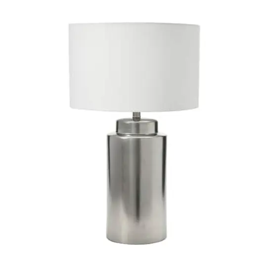 Hello Honey&reg; 28" Silver Metallic Stoneware Table Lamp {1}