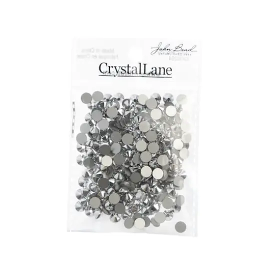 John Bead Crystal Lane SS30 Metallic Glass Round Flatback Rhinestones, 288ct. Silver {4}