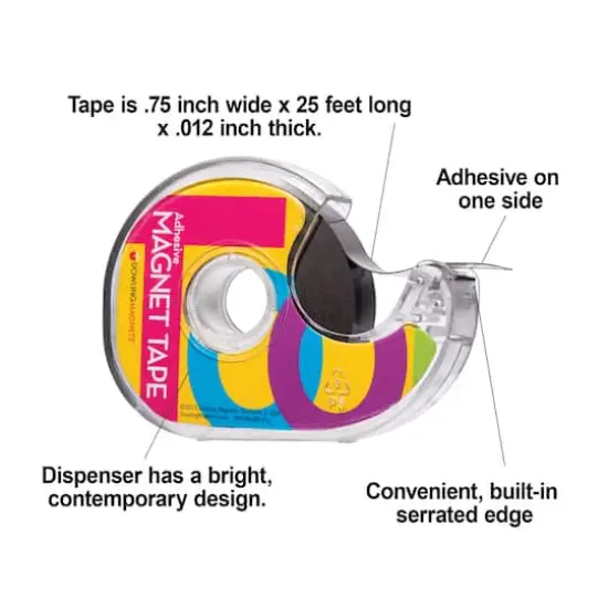 Dowling Magnets&reg; 3/4" x 25ft. Magnet Tape in Dispenser, 3ct. {5}