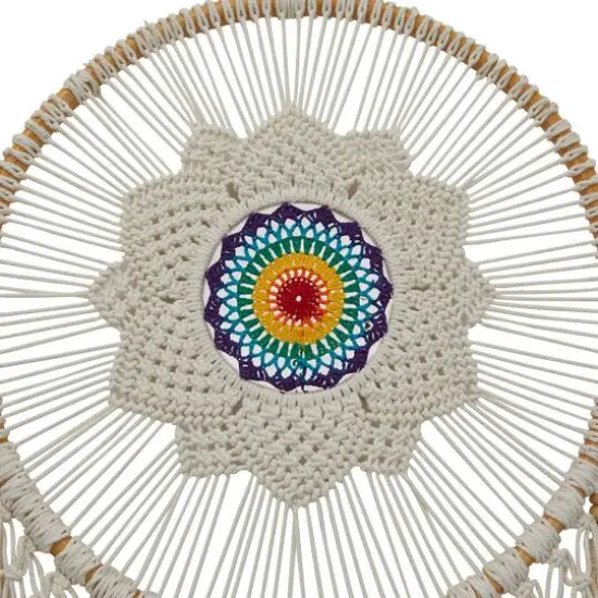 White Cotton Bohemian Dreamcatcher Wall Decor, 21" x 1" x 63" {4}