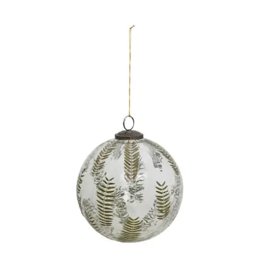 Hello Honey&reg; 5" Hand-Blown Glass Ball Ornament with Embedded Botanicals {1}