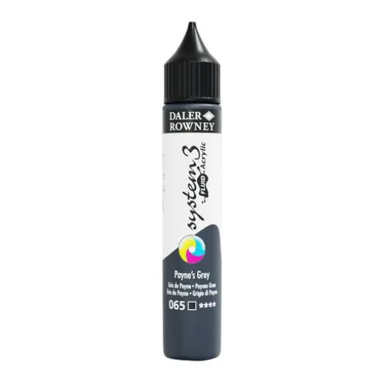 Daler-Rowney&reg; System 3 Fluid Acrylic, 29.5mL 065 Payne's Grey {1}