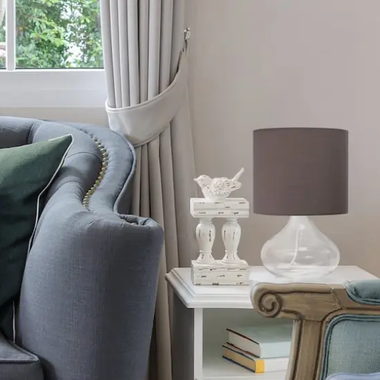 Simple Designs Glass Raindrop Table Lamp Clear {4}