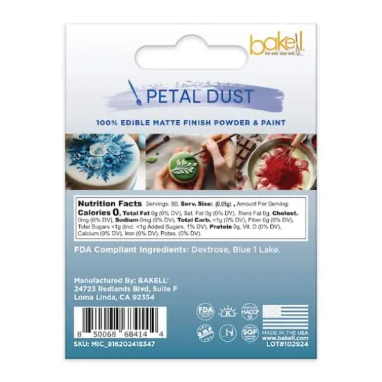 Bakell&reg; Petal Dust Edible Matte Finish Powder Blue {6}