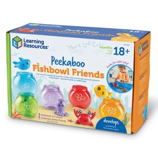 Learning Resources Peekaboo Fishbowl Friends 10 Piece Learning Kit {6}