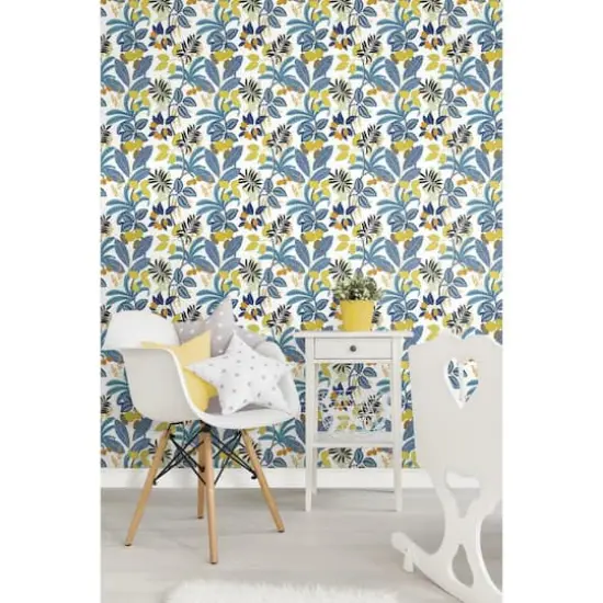 RoomMates Funky Jungle Peel & Stick Wallpaper Blue/Yellow {5}
