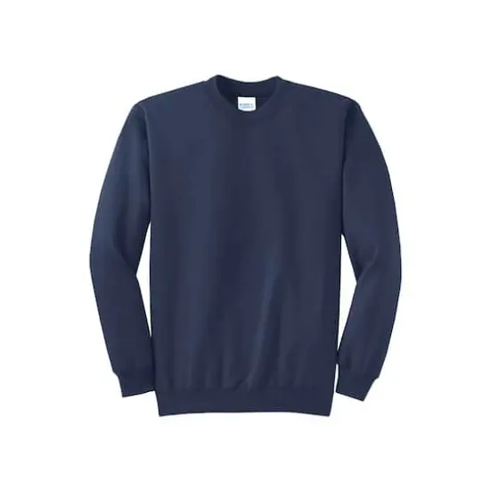 Port & Company&reg; Brights Core Fleece Crewneck Sweatshirt Navy {1}