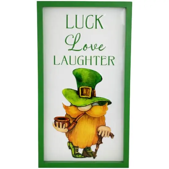 Luck Love Laughter Framed Wall Sign {1}