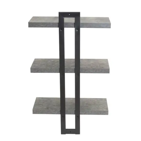 Household Essentials Jamestown 3-Tier Wall Shelf Gray {7}