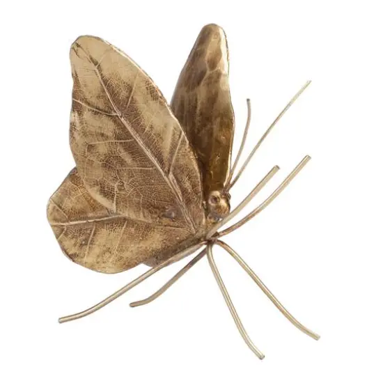 Golden Brown Leaf Butterfly Shelf Sitter Set {5}