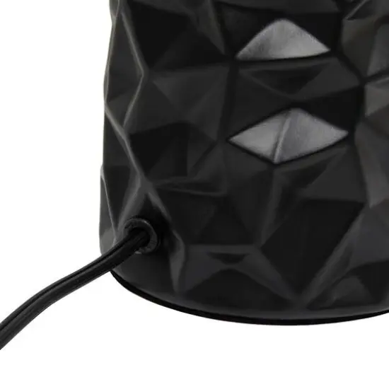 Simple Designs Sculpted Ceramic Table Lamp Black {9}