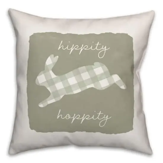 Hippity Hoppity Pillow 2 18" x 18" Throw Pillow {1}