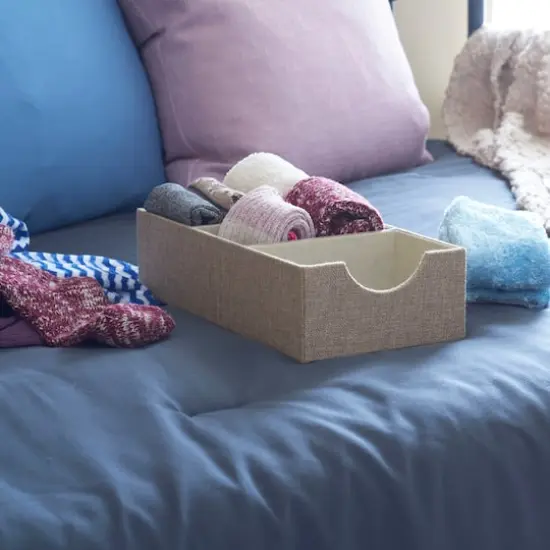 Household Essentials 3-Compartment Drawer Organizer Brown {4}