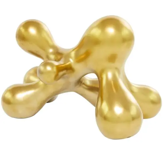 CosmoLiving by Cosmopolitan 13" Porcelain Molecule Abstract Sculpture Gold {6}