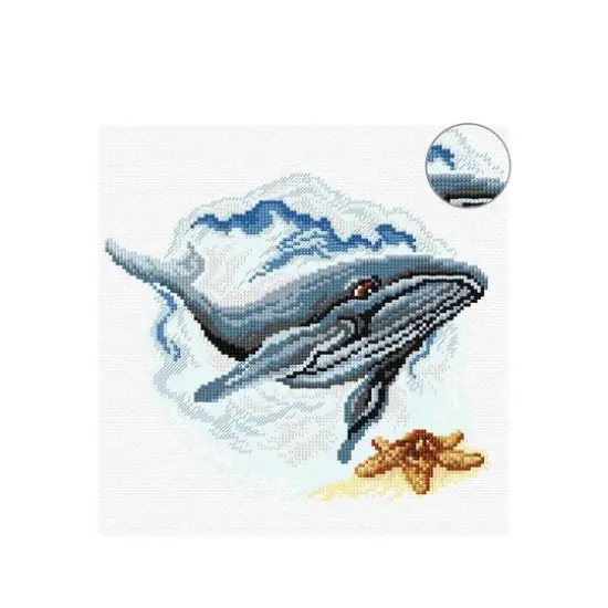 Orchidea Whale Counted Cross Stitch Kit {3}