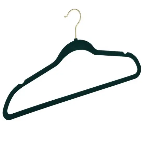 Simplify Super Slim Velvet Hangers with Gold Hook, 10ct. Emerald {8}