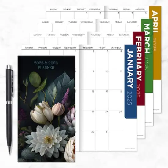 TF Publishing 2025-2026 Small Dutch Flora Monthly Pocket Planner {4}