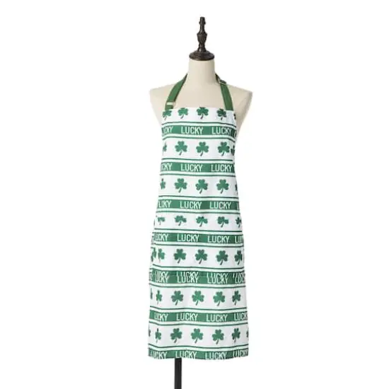 Glitzhome&reg; 31.25" St. Patrick's Shamrocks Apron {1}