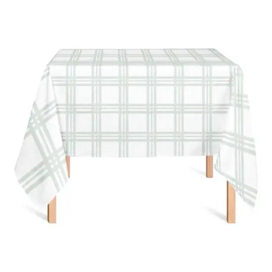 Lucky Green Plaid Tablecloth 58" x 58" Tablecloth {3}