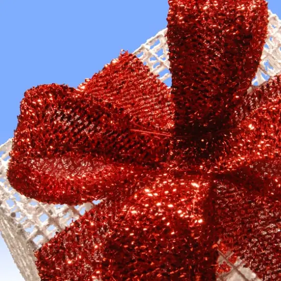 White & Red Gift Box Set with Clear Lights {4}