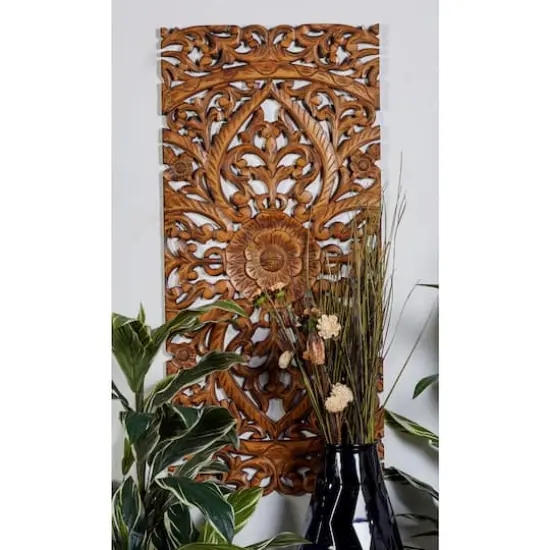 48" Brown Wood Traditional Wall Decor, 3ct. {6}
