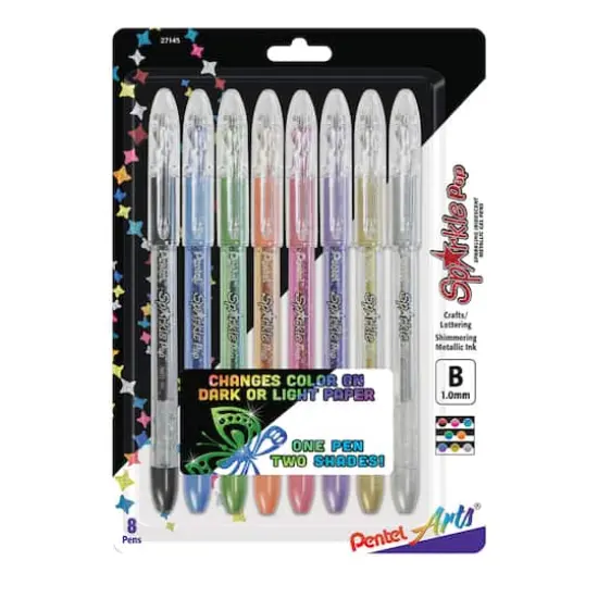 Pentel Arts&reg; Sparkle Pop&trade; Metallic 8 Color Gel Pen Set {1}
