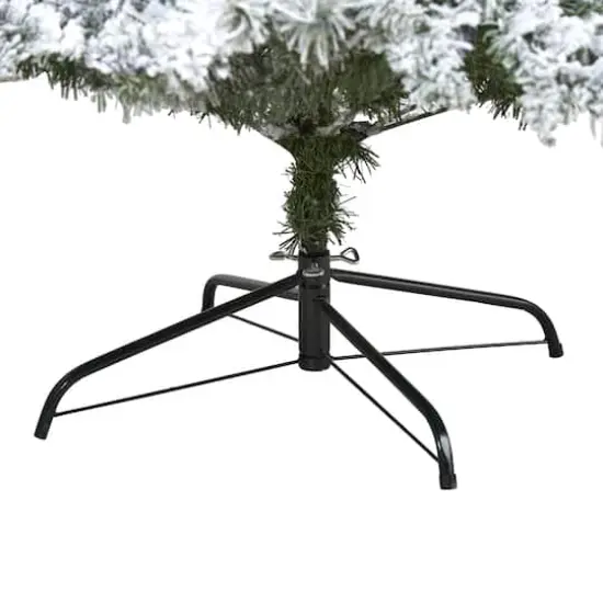 8ft. Unlit Flocked White River Mountain Pine & Pinecones Artificial Christmas Tree {5}