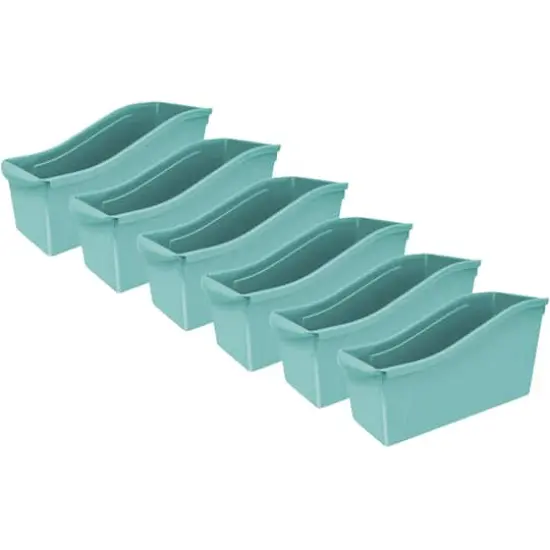 Storex Large Book Bin, 6ct. Teal {1}