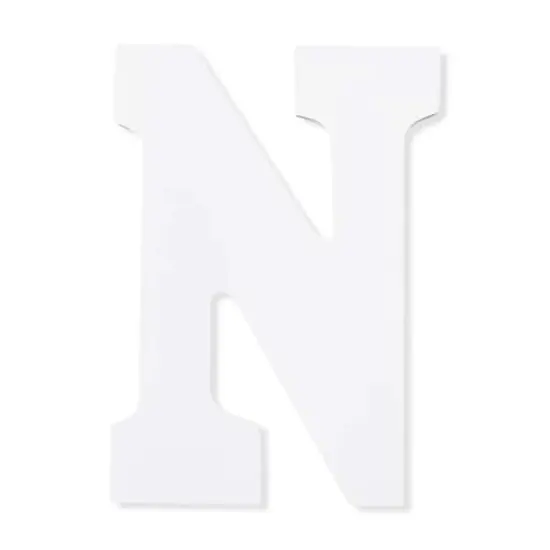 9" White MDF Whimsy Letter by Make Market&reg; N {1}