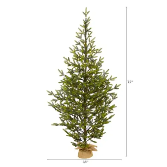 6ft. Pre-Lit Fraser Fir Artificial Christmas Tree, Clear LED Lights {8}