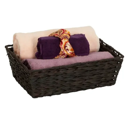 Household Essentials Dark Brown Wicker Storage Basket Set {9}