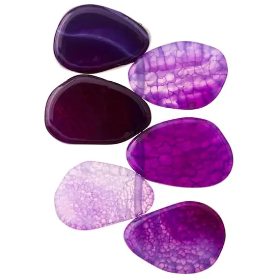Large Amethyst Agate Lentil Beads, 35mm by Bead Landing&trade; {4}