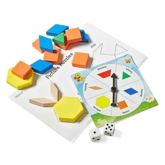 hand2mind&reg; Pattern Blocks Pop-Up Center Math Games {4}