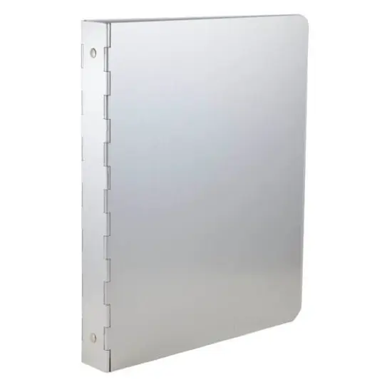 JAM Paper 1" Aluminum 3-Ring Binder Silver {2}