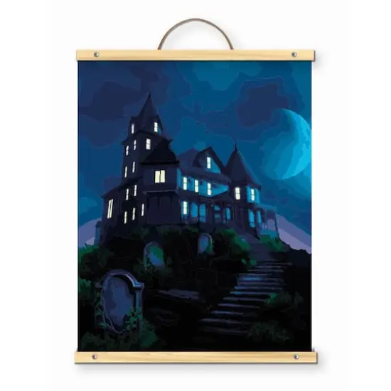 16" x 20" House on Hill Paint-by-Number Kit with Wood Display Hanger by Artist's Loft&reg; {1}