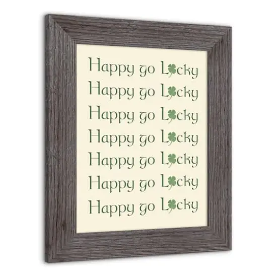 Happy Go Lucky Framed Print Western Gray {5}