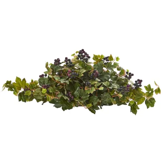 33" Purple & Green Grape Leaf Artificial Ledge Plant {1}