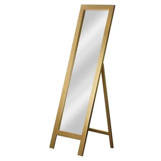 Head West Gold Full Size Free Standing Easel Dressing Mirror - 18" x 64" {1}