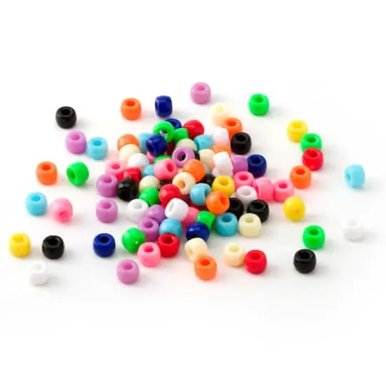 1lb. Multicolor Pony Beads by Creatology&trade;, 6mm x 9mm Opaque {1}