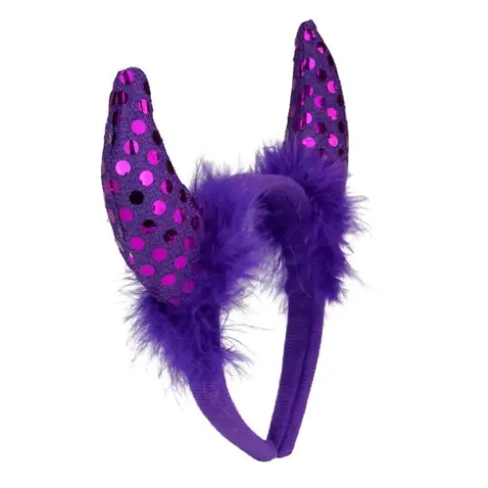 Purple Devil Halloween Costume Headband {3}
