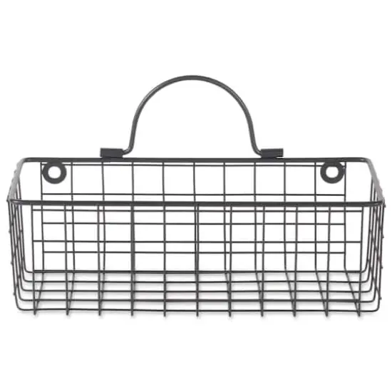 DII&reg; Small Wire Wall Baskets, 2ct. Black {6}
