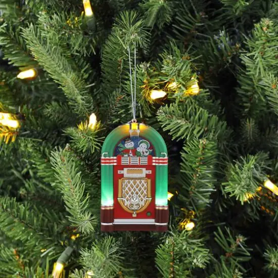 Miniature Green Vintage Jukebox Ornament {3}