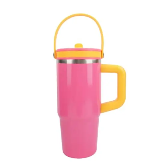 20oz. Two-Tone Stainless Steel Insulated Tumbler by Celebrate It&trade; Hot Pink {1}