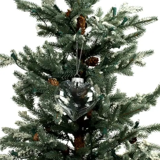 4 Pack 4" Clear DIY Plastic Heart Ornaments by Make Market&reg; {5}