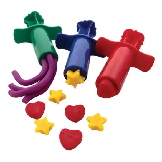 Creativity Street 12 Assorted Patterns Dough Extruders Set {4}