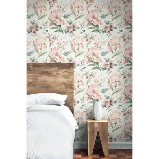 RoomMates Pink Iris Peel & Stick Wallpaper {3}