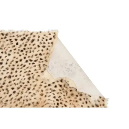 Hello Honey&reg; Leopard Print Goat Fur Rug, 24" x 36" {6}