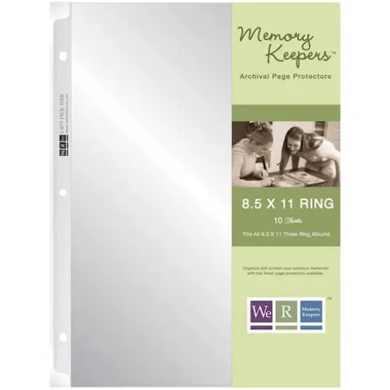 We R Memory Keepers&reg; 8.5" x 11" Ring Page Protectors, 10ct. {1}