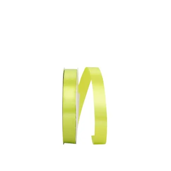 JAM Paper 7/8" x 100yd. Single Face Satin Allure Ribbon New Chartreuse {1}