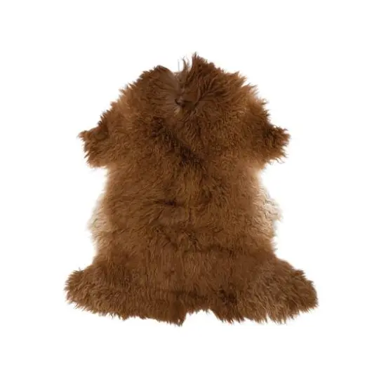 Hello Honey&reg; 3ft. Natural Brown Fur Rug {1}